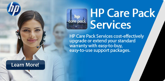 HP care Pack Services cost- effectively upgrade or extend your standard warranty with easy-to-buy, easy-to-use support packages.