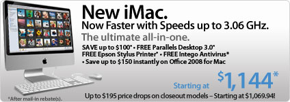 New iMac. Now up tp 3.06GHz