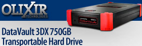 Olixir Mobile DataVault 3DX 750GB Transportable Hard Drive