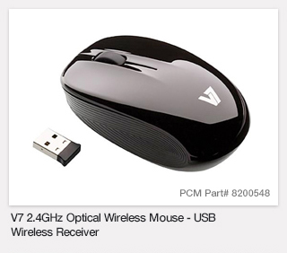 V7 2.4GHz Optical Wireless Mouse - USB Wireless Receiver