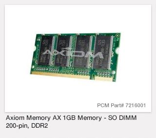 Axiom Memory AX 1GB Memory - SO DIMM 200-pin, DDR2