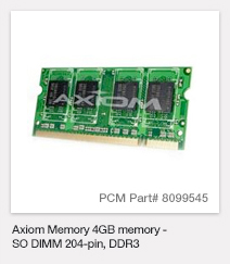 Axiom Memory 4GB memory - SO DIMM 204-pin, DDR3