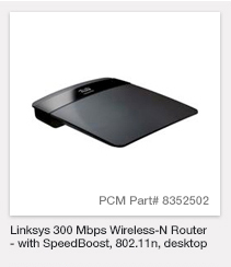 Linksys 300 Mbps Wireless-N Router - with SpeedBoost, 802.11n, desktop