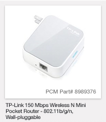 TP-Link 150 Mbps Wireless N Mini Pocket Router - 802.11b/g/n, Wall-pluggable