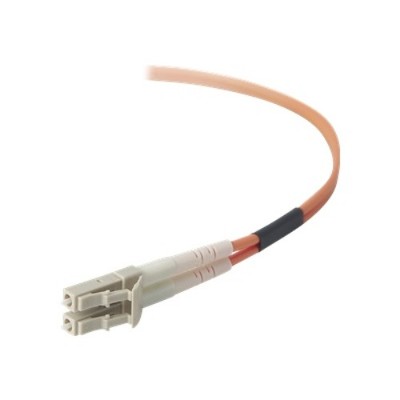 Belkin F2F402LL 01M Patch cable LC PC multi mode M to LC PC multi mode M 3.3 ft fiber optic 50 125 micron OM2 orange B2B