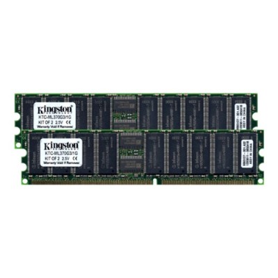 Kingston - Memory - 1 GB : 2 x 512 MB - DIMM 184-pin - DDR - 266 MHz / PC2100 - registered - for HP Workstation xw6000  xw8000  zx2000
