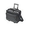 Durable wheels and telescoping handle allow for easy transport of computer