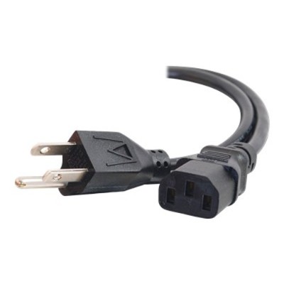 Cables To Go 25545 6ft 16 AWG Universal Power Cord NEMA 5 15P to IEC320C13 Power cable IEC 60320 C13 F to NEMA 5 15 M 6 ft molded black