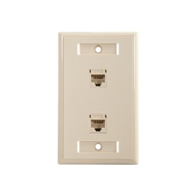 Cables To Go 27417 Wall mount plate RJ 45 X 2 ivory
