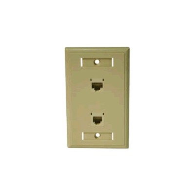 Cables To Go 27419 Wall mount plate RJ 12 RJ 45 ivory
