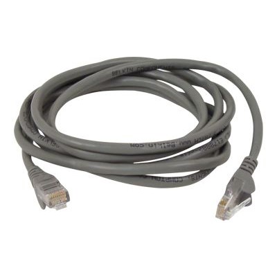 Belkin A3L791 25 S Patch cable RJ 45 M RJ 45 M 25 ft UTP CAT 5e molded snagless gray for Omniview SMB 1x16 SMB 1x8 OmniView IP 5000HQ Om