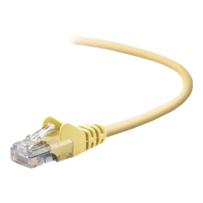 Belkin A3L791 03 YLW S Patch cable RJ 45 M to RJ 45 M 3 ft UTP CAT 5e snagless stranded yellow B2B for Omniview SMB 1x16 SMB 1x8 OmniView