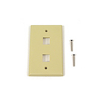 2 POSITION KEYSTONE FACEPLATE - WHITE