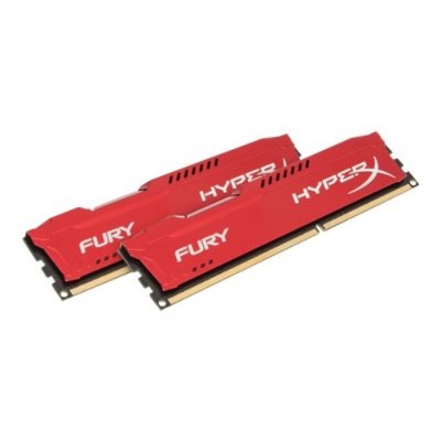 Kingston HX316C10FRK2 16 HyperX FURY DDR3 16 GB 2 x 8 GB DIMM 240 pin 1600 MHz PC3 12800 CL10 1.5 V unbuffered non ECC red