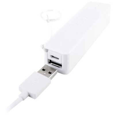 Digipower Solutions IE PB WT iEssentials 2600mAh Power Bank with USB Micro Cable White Silver