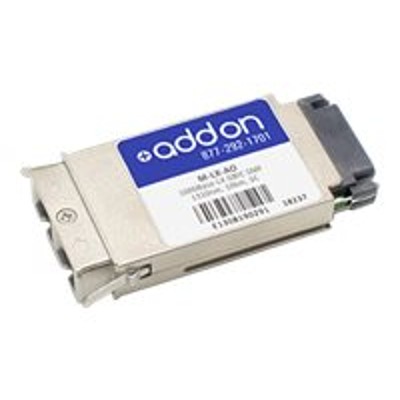 AddOn Computer Products M LX AO Brocade M LX Compatible TAA Compliant 1000Base LX GBIC Transceiver SMF 1310nm 10km SC