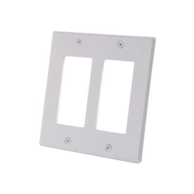 Cables To Go 41337 Two Decorative Style Cutout Double Gang Wall Plate - White - Mounting plate - white - 2-gang Cables To Go 41337 Two Decorative Style Cutout Double Gang Wall Plate - White - Mounting plate - white - 2-gang