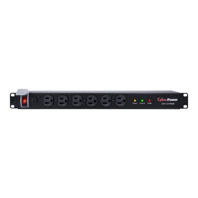 Cyberpower CPS1215RMS Rackbar Surge Protection CPS1215RMS Surge protector rack mountable AC 120 V output connectors 12 1U