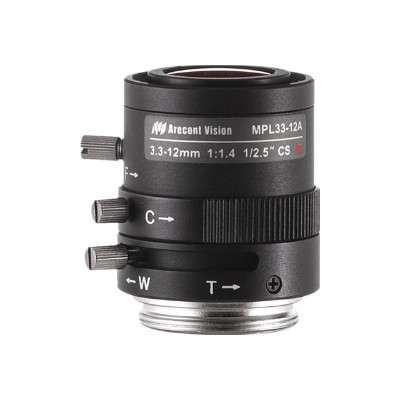 Arecont Vision MPL33 12A MPL33 12A CCTV lens vari focal manual iris 1 2.5 CS mount 3.3 mm 12 mm f 1.4