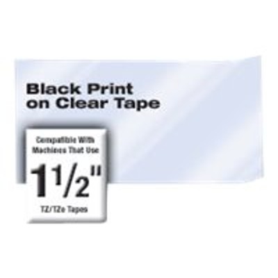 Brother TZE161 36MM BLK ON CLEAR TAPE PTOUCH 8M 26.2FT Brother TZE161 36MM BLK ON CLEAR TAPE PTOUCH 8M 26.2FT