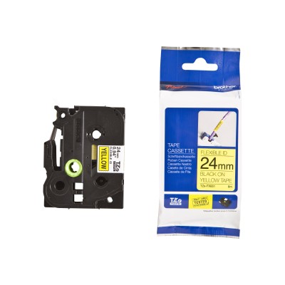 Brother TZEFX651 TZeFX651 - Black on yellow - Roll (0.95 in) 1 roll(s) flexible tape - for P-Touch PT-3600 D600 D800 E500 E550 H500 P750 P900 P950 P-To Brother TZEFX651 TZeFX651 - Black on yellow - Roll (0.95 in) 1 roll(s) flexible tape - for P-Touch PT-3600 D600 D800 E500 E550 H500 P750 P900 P950 P-To
