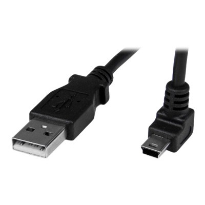 StarTech.com USBAMB2MU 2m Mini USB Cable A to Up Angle Mini B USB cable USB M to mini USB Type B M 6.6 ft 90° connector black