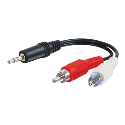 C2G 39942 Value Series 3ft Value Series One 3.5mm Stereo Male To Two RCA Stereo Male Y-Cable - Audio cable - stereo mini jack M to RCA x 2 M - 3 ft - shield