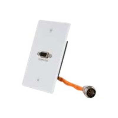 Cables To Go 60093 RapidRun VGA (HD15) Single Gang Wall Plate - Mounting plate - HD-15 - white - 1-gang Cables To Go 60093 RapidRun VGA (HD15) Single Gang Wall Plate - Mounting plate - HD-15 - white - 1-gang