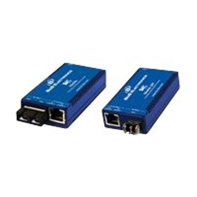 Quatech 855 10623 B B MiniMc Fiber media converter Ethernet Fast Ethernet 10Base T 100Base FX 100Base TX RJ 45 SC multi mode up to 1.2 miles 13
