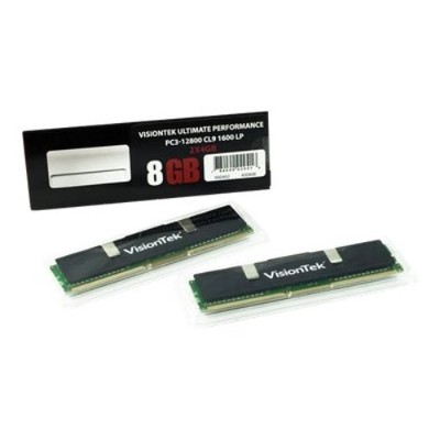 Visiontek 900402 Ultimate Performance LP DDR3 8 GB 2 x 4 GB DIMM 240 pin 1600 MHz PC3 12800 CL9 1.65 V unbuffered non ECC