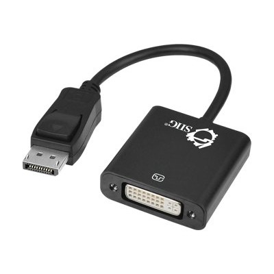 SIIG CB DP0P11 S1 DisplayPort to DVI Adapter Converter DisplayPort adapter DisplayPort M to DVI D F 9.6 in black