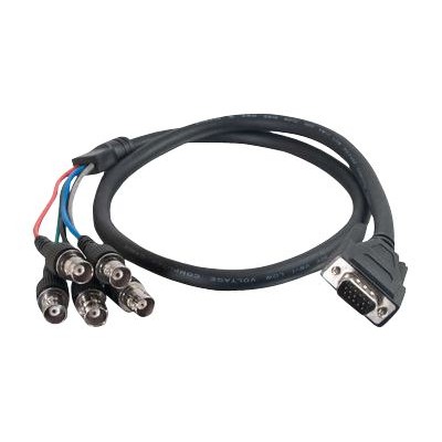 Cables To Go 02568 Premium VGA Male to RGBHV (5-BNC) Female Video Cable - VGA cable - BNC (F) to HD-15 (M) - 3 ft - molded thumbscrews - black Cables To Go 02568 Premium VGA Male to RGBHV (5-BNC) Female Video Cable - VGA cable - BNC (F) to HD-15 (M) - 3 ft - molded thumbscrews - black