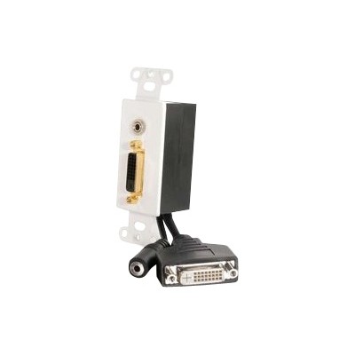 Cables To Go 40352 DVI and 3.5mm Audio Pass Through Decorative Style Wall Plate - White - Mounting plate - DVI mini-phone stereo 3.5 mm - white Cables To Go 40352 DVI and 3.5mm Audio Pass Through Decorative Style Wall Plate - White - Mounting plate - DVI mini-phone stereo 3.5 mm - white