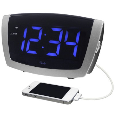 La Crosse Technology 75904 Led Digital Alarm With 1.8 Inch Blue Led Display