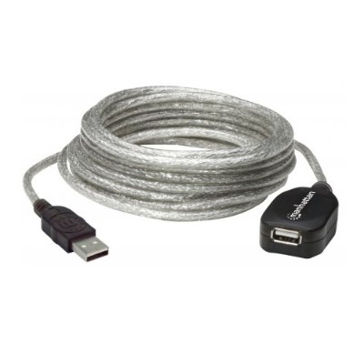Manhattan 519779 Hi Speed USB Active Extension Cable Daisy Chainable A Male A Female 5m 16ft