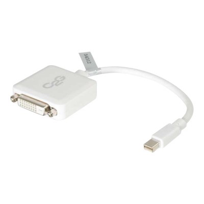 Cables To Go 54312 8in Mini DisplayPort to DVI Adapter Single Link DVI D Thunderbolt to DVI Converter M F White Video converter DisplayPort DisplayPort