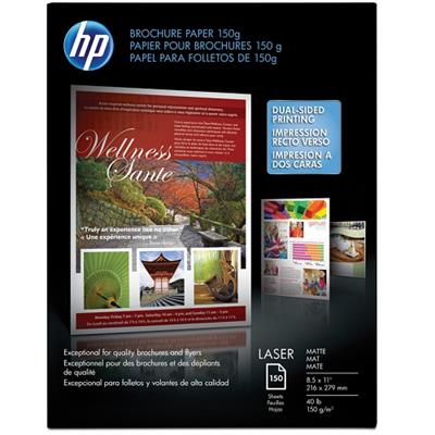 HP Inc. Q6543 Laser Matte Brochure Paper 150 gsm - 150 sheet / Letter / 8.5 x 11 in HP Inc. Q6543 Laser Matte Brochure Paper 150 gsm - 150 sheet / Letter / 8.5 x 11 in