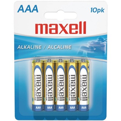Maxell 723810 AAA Alkaline Batteries 10 Pack