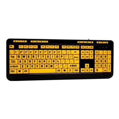 Adesso AKB 132UY Luminous AKB 132UY Keyboard USB black yellow