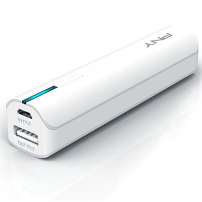 Pny P-b-2200-1-w01-rb T2200 Powerpack 2200mah Portable Battery For Iphone & Smartphones - White - Charge On The Go