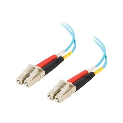 Cables To Go 01116 12m LC LC 10Gb 50 125 OM3 Duplex Multimode PVC Fiber Optic Cable Aqua Network cable LC multi mode M to LC multi mode M 39 ft fi