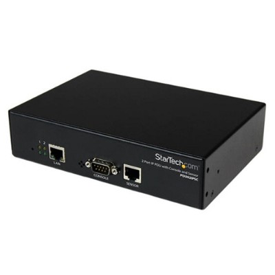 StarTech.com PDU02IPSC 2 Port Switched IP PDU Remotely Managed IP Power Switch Power control unit rack mountable AC 110 240 V Ethernet output connec