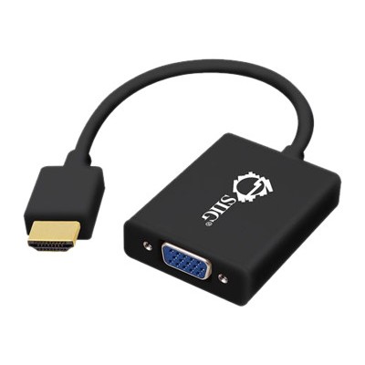 SIIG CE H22311 S1 HDMI to VGA Adapter Converter with Audio Video converter HDMI black