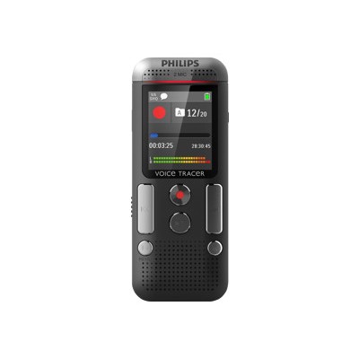 Philips Dvt2500 Voice Tracer Dvt2500 - Voice Recorder - 110 Mw - 4 Gb - Display: 1.77 In - Chrome  Anthracite