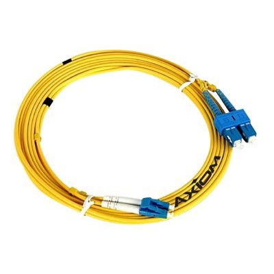 Axiom Memory LCLCSD9Y 7M AX AX Network cable LC single mode M to LC single mode M 23 ft fiber optic 9 125 micron OS2 riser yellow