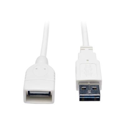 TrippLite UR024 010 WH 10ft USB 2.0 High Speed Extension Cable Reversible A to A M F White 10 USB extension cable USB F to USB M USB 2.0 10 ft mo