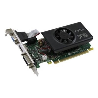 Evga 01G P3 3731 KR GeForce GT 730 LP Graphics card GF GT 730 1 GB GDDR5 PCIe 2.0 x16 low profile DVI D Sub HDMI