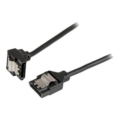 StarTech.com LSATARND6R1 6in Latching Round SATA to Right Angle SATA Serial ATA Cable SATA cable Serial ATA 150 300 600 SATA R to SATA R 6 in latc