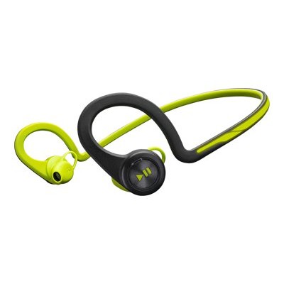 Plantronics 200460 01 Backbeat Fit Headset in ear behind the neck mount wireless Bluetooth lime burst