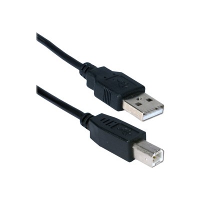 QVS U3AB 10 USB cable USB Type B M to USB M USB 2.0 10 ft black pack of 3